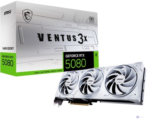 Karta graficzna MSI GeForce RTX 5080 16GB VENTUS 3X OC WHITE GDDR7