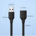 Ugreen kabel przedłużacz przejściówka USB 3.0 (żeński)-USB 3.0 (męski) 2m US129 (czarny)