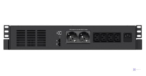 INFOSEC ZASILACZ AWARYJNY UPS X4 600 RM PLUS, 600VA, 360W, 4X C13, 2X FR/SCHUKO