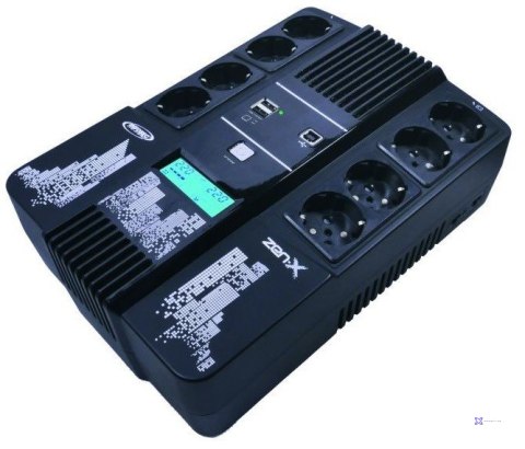 INFOSEC ZASILACZ AWARYJNY UPS ZEN-X 1000, 1000VA, 600W, 8X FR/SCHUKO