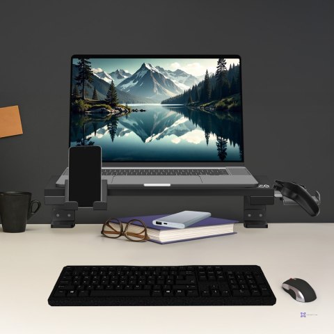 ERGO OFFICE PODSTAWKA POD LAPTOP / MONITOR, MAX. OBCIĄŻENIE 20KG, DLA PRZEKĄT. 13-32", CZARNA ER-303 B