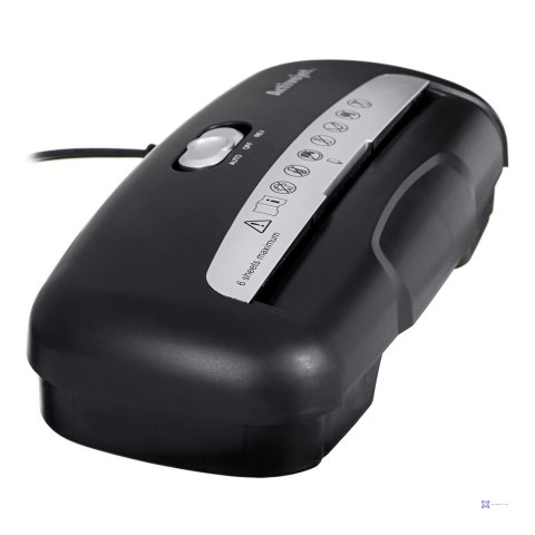 Niszczarka Activejet ASH-0601S, P-2, 10 l, pasek 6 mm, 6 kartek, czarna.