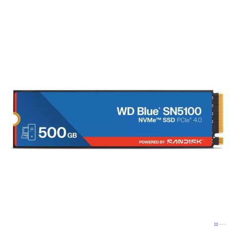 Dysk SSD WD Blue SN5100 500GB M.2 2280 PCIe NVMe (6600/5600 MB/s) WDS500G5B0E