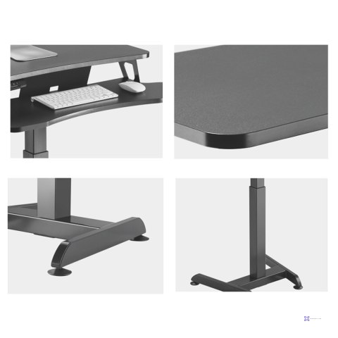 MACLEAN BIURKO ELEKTRYCZNE, STOLIK, STACJA ROBOCZA REGULACJA WYS MAX WYS 122CM MAX 37 KG - DO PRACY STOJĄCO SIEDZĄCEJ MC-835