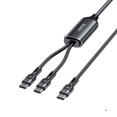 UNITEK KABEL USB-C 2W1 PD 100W SILIKON 1,8M