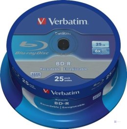 Płyty BD-R Verbatim 25 GB SL Datalife Cake 25