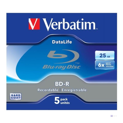 Płyty BD-R Verbatim Datalife 25GB 6x (Jewel Case 5)
