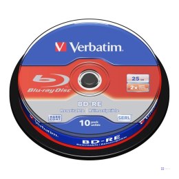Płyty BD-RE Verbatim SL 25GB 2x Hard Coat (Spindle 10)