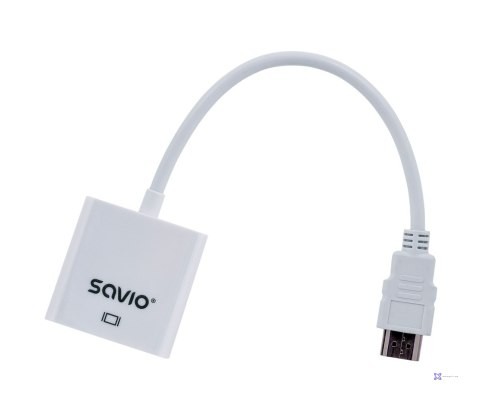 Adapter SAVIO CL-27/B (HDMI M - D-Sub (VGA) F; 0,10m; kolor biały)
