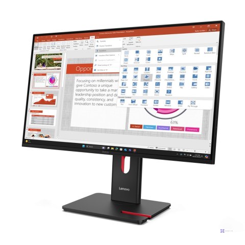 Lenovo ThinkVision T27-40 27" IPS FHD AG 4ms 300nits 120Hz HDMI, DP USB Webcam Eclipse Black