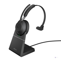 Słuchawki nauszne bezprzewodowe Jabra Evolve2 65 UC Mono USB-A, czarne + stand