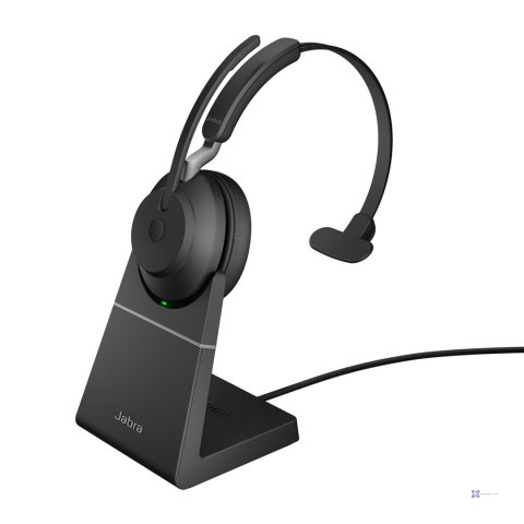 Słuchawki nauszne bezprzewodowe Jabra Evolve2 65 UC Mono USB-A, czarne + stand