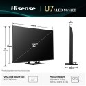 Telewizor Hisense 55U7Q ULED 55'' 4K Ultra HD 144Hz VIDAA Dolby Vision Czarny