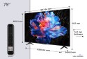 Telewizor TCL 75V6C DLED 75'' 4K Ultra HD Google TV Dolby Atmos DVB-T2 Metaliczny