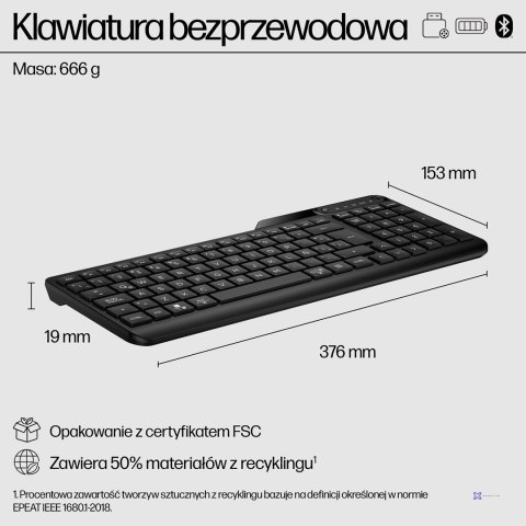 HP Klawiatura bezprzewodowa 475 7N7B9AA