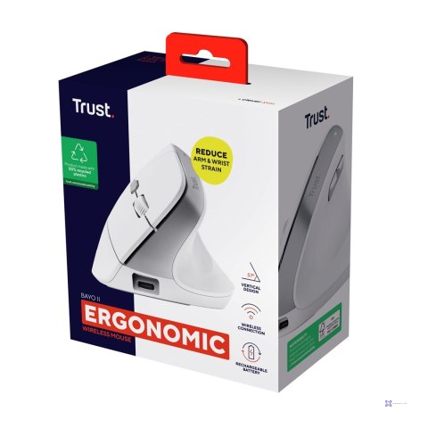 Mysz Trust BAYO II ERGONOMIC WIRELESS White