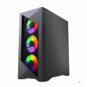 GEMBIRD OBUDOWA FORNAX 900ARGB MIDI-TOWER (2X USB 3.1, 1X USB TYPE-C) 4X FAN, CZARNA