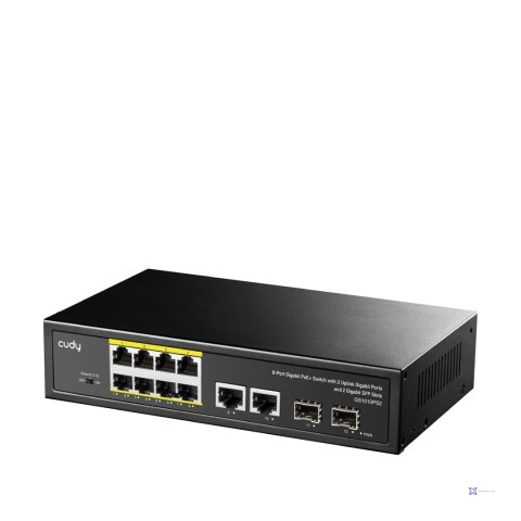 Switch CUDY GS1010PS2 8-GbE PoE z 2 portami