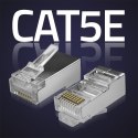 QOLTEC WTYK ZŁĄCZE MODULARNE RJ45 | CAT5E | FTP | 100SZT