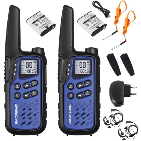 Krótkofalówka Baofeng BF-T25E Dark Blue, 2 sztuki