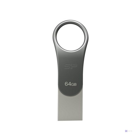 Pendrive Silicon Power Mobile C80 64GB Dual USB 3.1/Type-C Silver (SP064GBUC3C80V1S)
