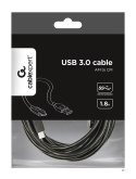 Kabel GEMBIRD CCP-USB3-AMCM-6 (USB 3.0 M - USB typu C M; 1,8m; kolor czarny)