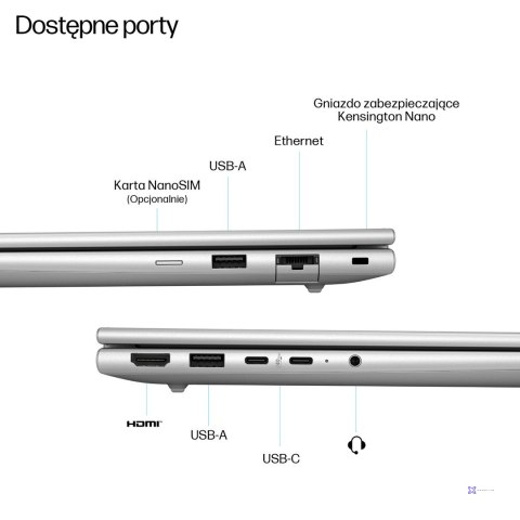 HP EliteBook 6 G1a Ryzen AI 5 340 14.0"WUXGA IPS 300nits AG 16GB DDR5 5600 SSD512 5MP+IR Radeon 840M W11Pro Pike Silver aluminiu