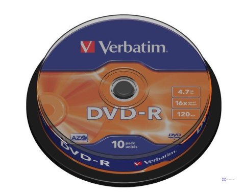 Płyty DVD-R Verbatim x16 4.7GB Matt Silver (Cake 10)
