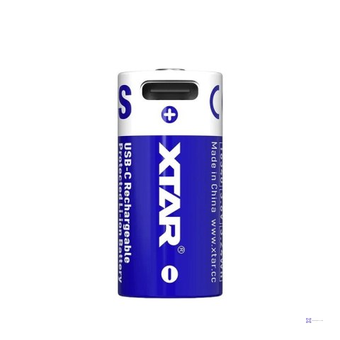 XTAR AKUMULATOR 16340/R-CR123 3,7V LI-ION 900MAH USB-C Z ZABEZPIECZENIEM 16340-900