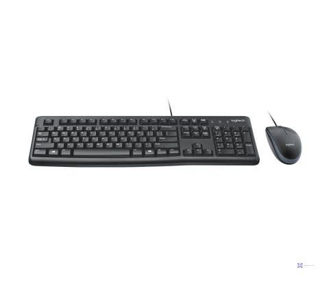 Zestaw klawiatura + mysz Logitech MK120 920-002562 (membranowa; USB 2.0; (US); kolor czarny; optyczna; 1000 DPI)