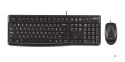 Zestaw klawiatura + mysz Logitech MK120 920-002562 (membranowa; USB 2.0; (US); kolor czarny; optyczna; 1000 DPI)