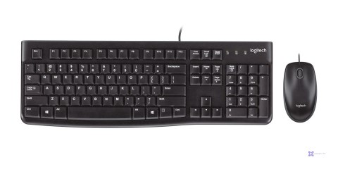 Zestaw klawiatura + mysz Logitech MK120 920-002562 (membranowa; USB 2.0; (US); kolor czarny; optyczna; 1000 DPI)