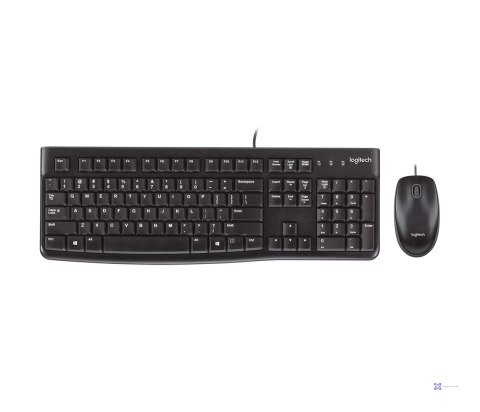Zestaw klawiatura + mysz Logitech MK120 920-002562 (membranowa; USB 2.0; (US); kolor czarny; optyczna; 1000 DPI)