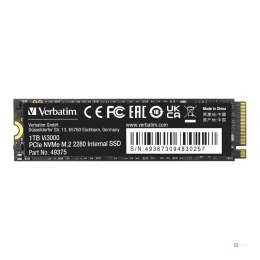 Dysk SSD Verbatim Vi3000 1TB M.2 2280 PCIe Gen3 NVME (3300/3000 MB/s)