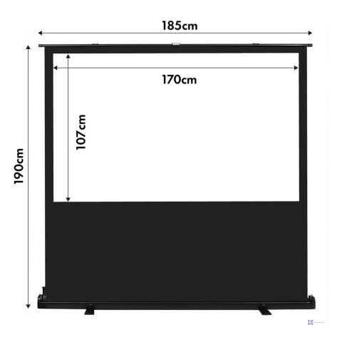 MACLEAN PRZENOŚNY EKRAN PROJEKCYJNY, KOMPAKTOWY, PODŁOGOWY, 80", 16:10 MC-212