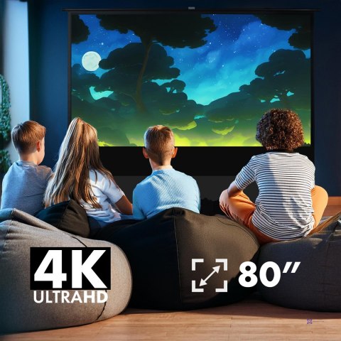 MACLEAN PRZENOŚNY EKRAN PROJEKCYJNY, KOMPAKTOWY, PODŁOGOWY, 80", 16:10 MC-212