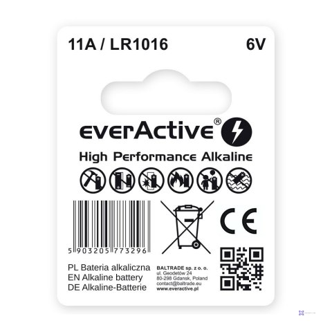 EVERACTIVE BATERIA DO PILOTA SAMOCHODOWEGO 11A LR1016 MN11 BLISTER 1 SZT. 11ABL1