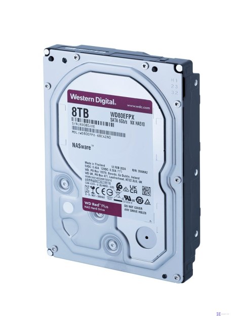 Dysk HDD WD Red Plus WD80EFPX (8 TB ; 3.5"; 256 MB; 5640 obr/min)