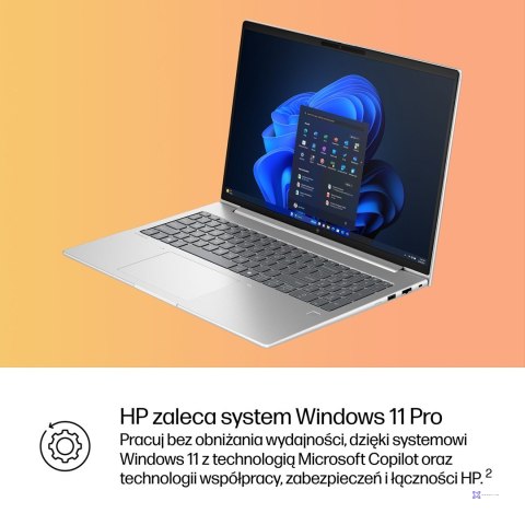 HP EliteBook 6 G1i Ultra 7 265U 16.0"WUXGA IPS 300nits AG 24GB DDR5 5600 SSD512 Arc Cam 5Mpx 56Wh W11Pro Pike silver aluminium 3