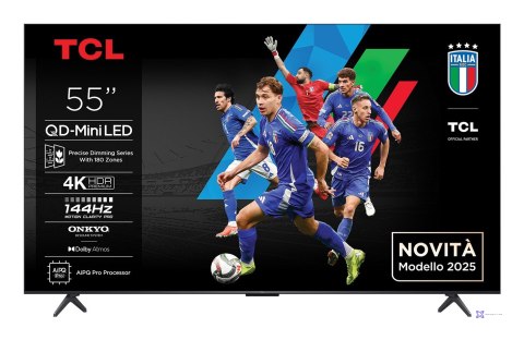 Telewizor TCL 55C69K QD-Mini LED 55'' 4K Ultra HD 144Hz Google TV Dolby Atmos Metaliczny