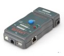 Tester kabli RJ-45, RJ-11, UTP, STP, USB AA/AB Gembird NCT-2
