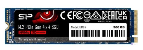 Dysk SSD Silicon Power UD85 500GB M.2 PCIe NVMe Gen4x4 NVMe 1.4 (3600/2400 MB/s)