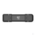 SSD Silicon Power DS72 1TB USB-A USB-C Black