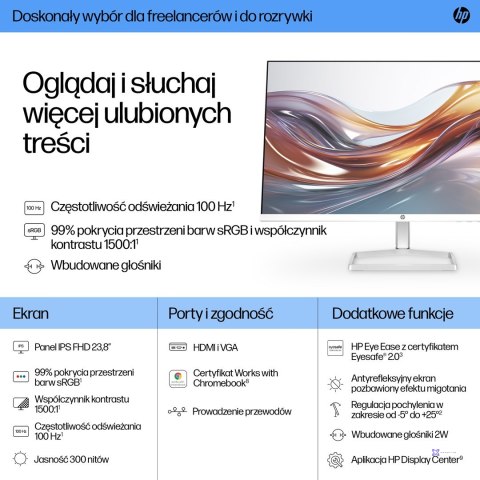 MONITOR HP LED IPS 23,8" 524sa (94C36E9) (WYPRZEDAŻ)