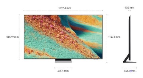 Telewizor Samsung QE85QN85FAUXXH Neo QLED 85'' 4K Ultra HD 144Hz Tizen Dolby Atmos Srebrny