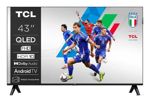Telewizor TCL 43V5C QLED 43" Full HD Android TV Dolby Digital Plus DVB-T2 Czarny