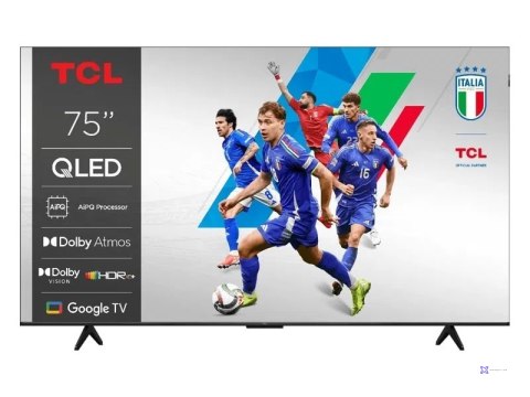 Telewizor TCL 75T69C QLED 75" 4K Ultra HD Google TV Dolby Atmos DVB-T2 Metaliczny
