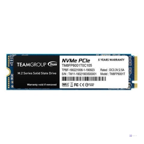 Dysk SSD Team Group MP33 1TB M.2 2280 PCIe NVMe (1800/1500 MB/s)