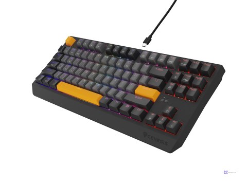 KLAWIATURA DLA GRACZY GENESIS THOR 230 TKL ANCHOR GRAY NEGATIVE US RGB MECHANICZNA OUTEMU RED (WYPRZEDAŻ)