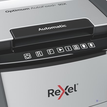 Rexel Niszczarka Optimum AutoFeed+ 90X, (P-4), 90 kartek, 34 l kosz (WYPRZEDAŻ)